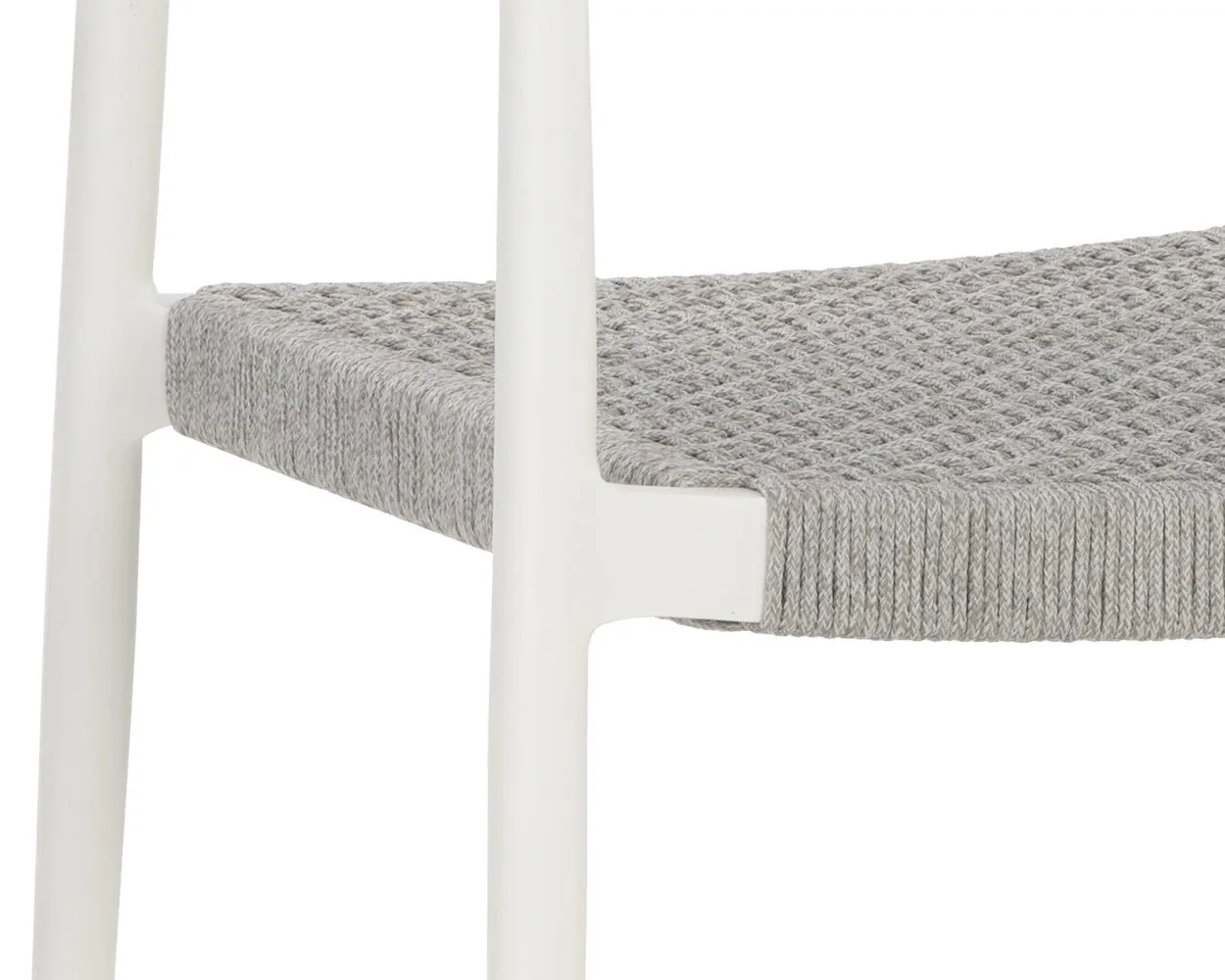 Elsie Light Gray Woven Arm Chair