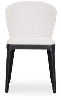 Nomad Light Beige Upholstered Side Chair W/ Black Legs