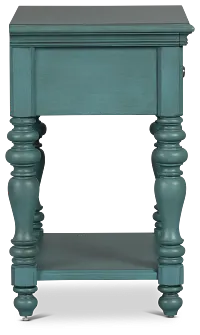 Savannah Teal 1-drawer Nightstand