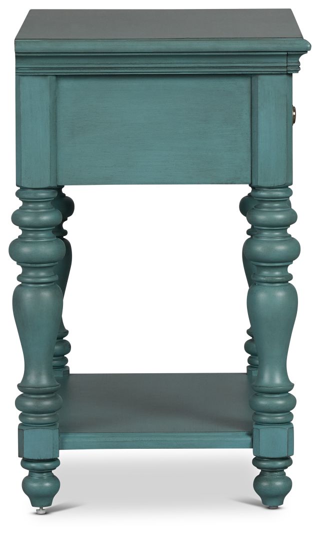 Savannah Teal 1-drawer Nightstand