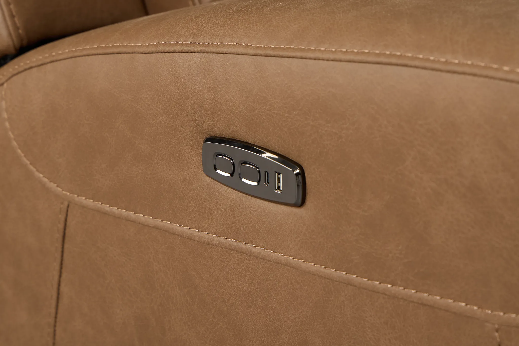 Colton Brown Micro Power Recliner With Power Headrest