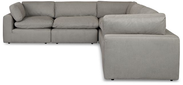 Grant Light Gray Fabric 6-piece Modular Sectional