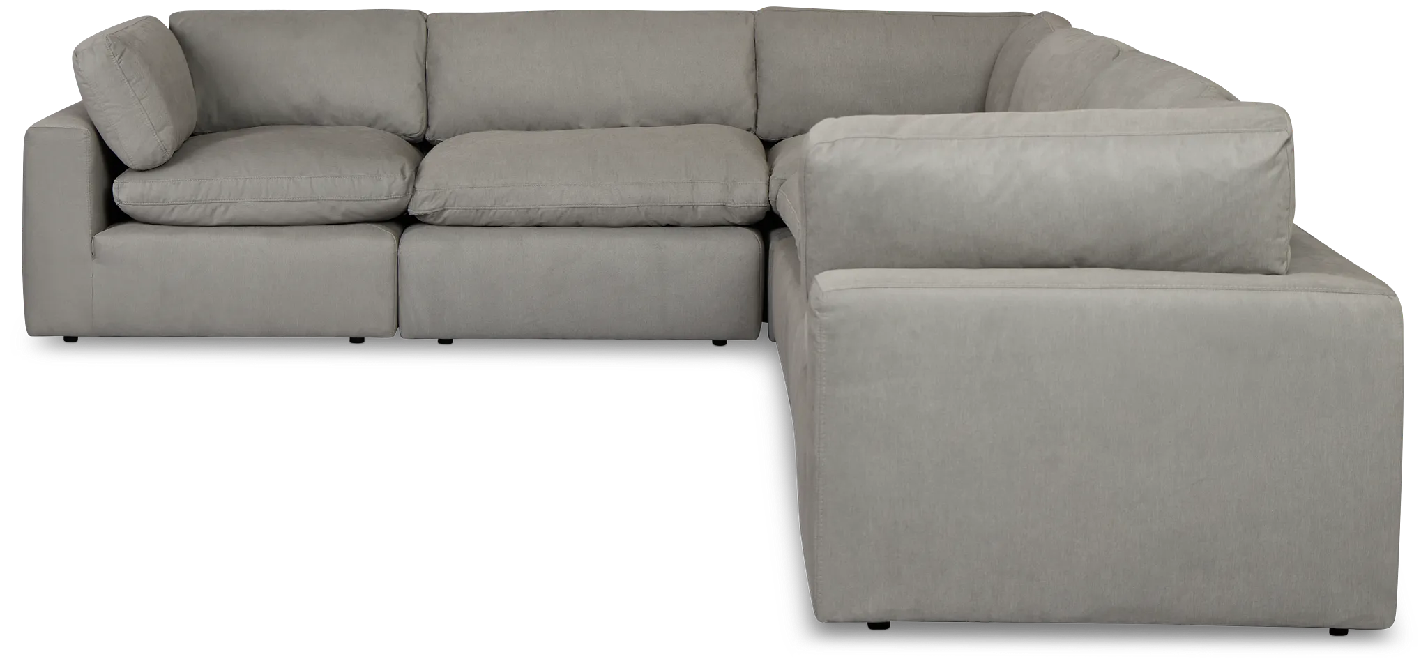 Grant Light Gray Fabric 6-piece Modular Sectional