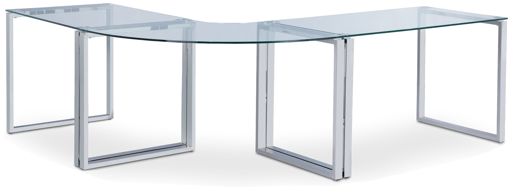 Olympia Glass Large Corner Desk Olympia Glass Large Corner Desk