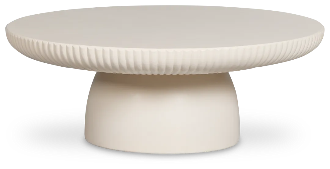 Cypress White Large Round Coffee Table