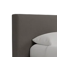 Grayton Revenue Beige 44" Upholstered Platform Bed