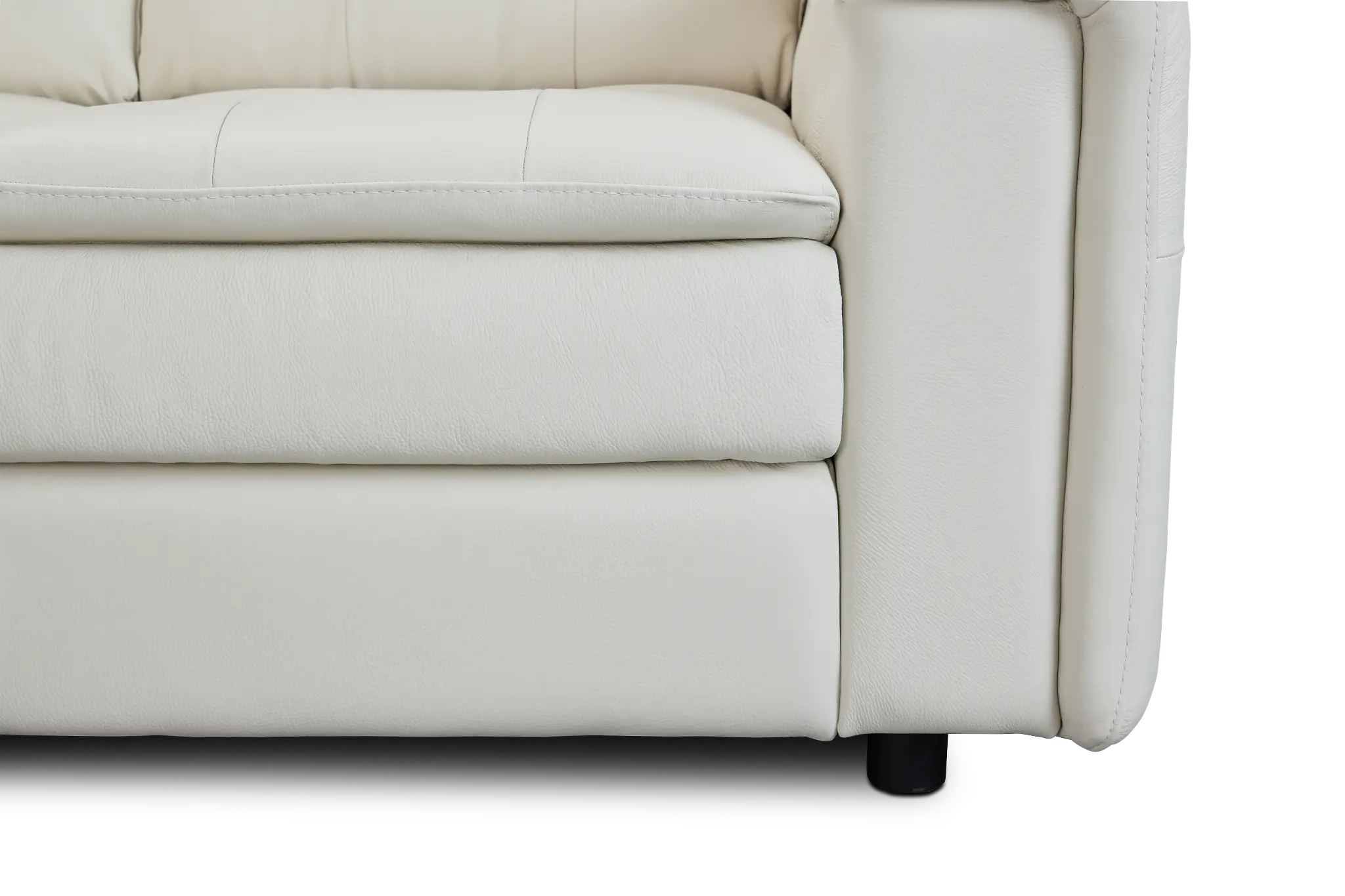 Rowan Light Beige Leather Small Two-arm Sectional Rowan Light Beige Leather Small Two-arm Sectional