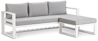 Lisbon Gray Aluminum Chaise Sectional