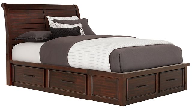 Napa Dark Tone 6-drawer Sleigh Storage Bed (1)