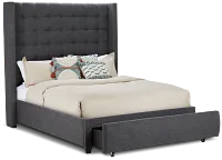 Chatham Dark Gray High Platform Storage Bed