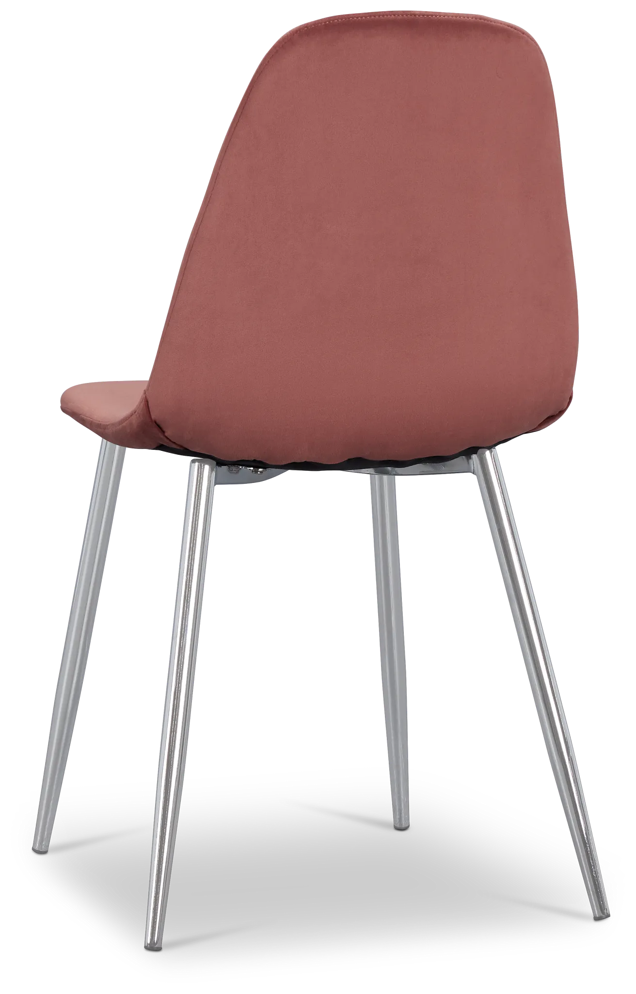 Havana Light Pink Velvet Upholstered Side Chair W/ Chrome Legs