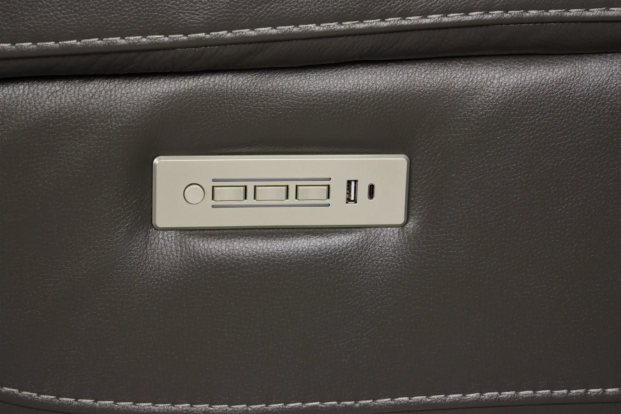 Fallon Dark Gray Lthr/vinyl Power Reclining Console Loveseat W/ Massage Fallon Dark Gray Lthr/vinyl Power Reclining Console Loveseat W/ Massage