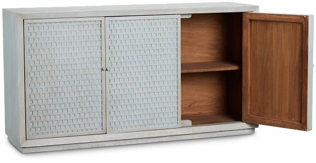 Remi Teal 3 Door Cabinet