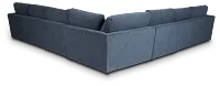 Noah Blue Fabric Large Two-arm Sectional