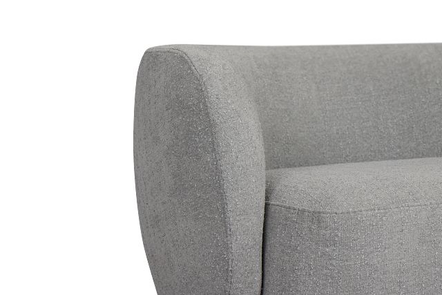 Celeste Light Gray Fabric Swivel Accent Chair