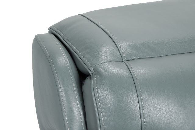 Reign Green Lthr/vinyl Power Recliner With Power Headrest