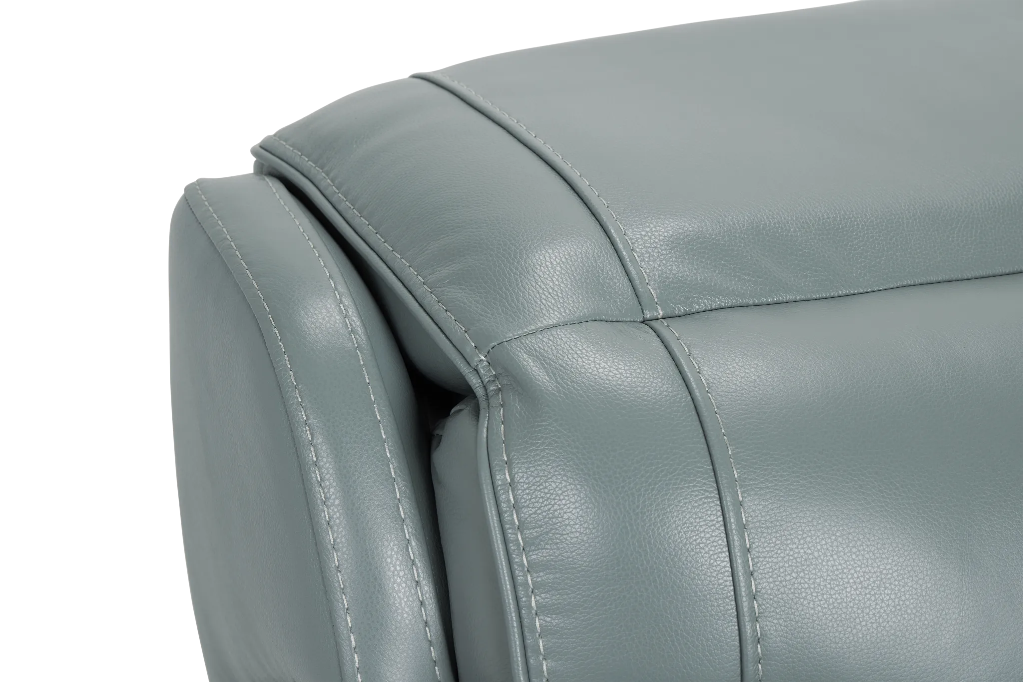 Reign Green Lthr/vinyl Power Recliner With Power Headrest