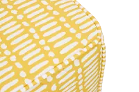 Deja Yellow Fabric Accent Pouf