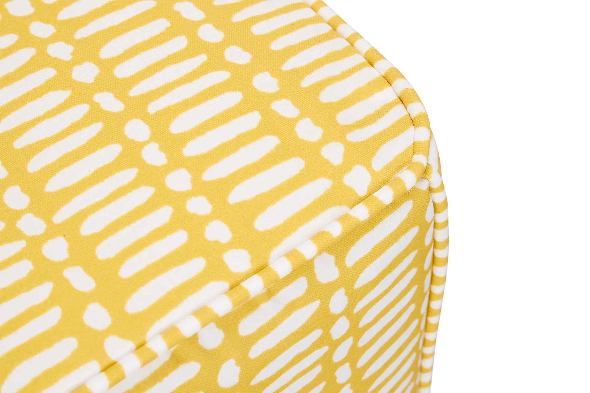 Deja Yellow Fabric Accent Pouf Deja Yellow Fabric Accent Pouf