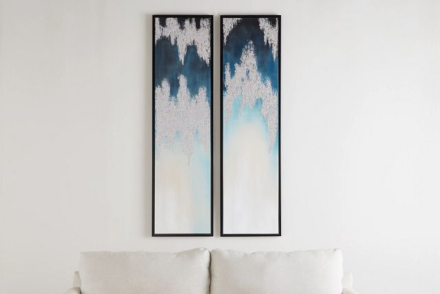 Daysee Blue Set Of 2 Framed Wall Art