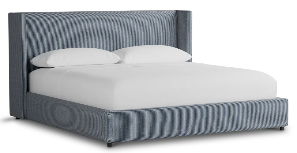 Captiva Lucy Navy 48" Upholstered Shelter Bed