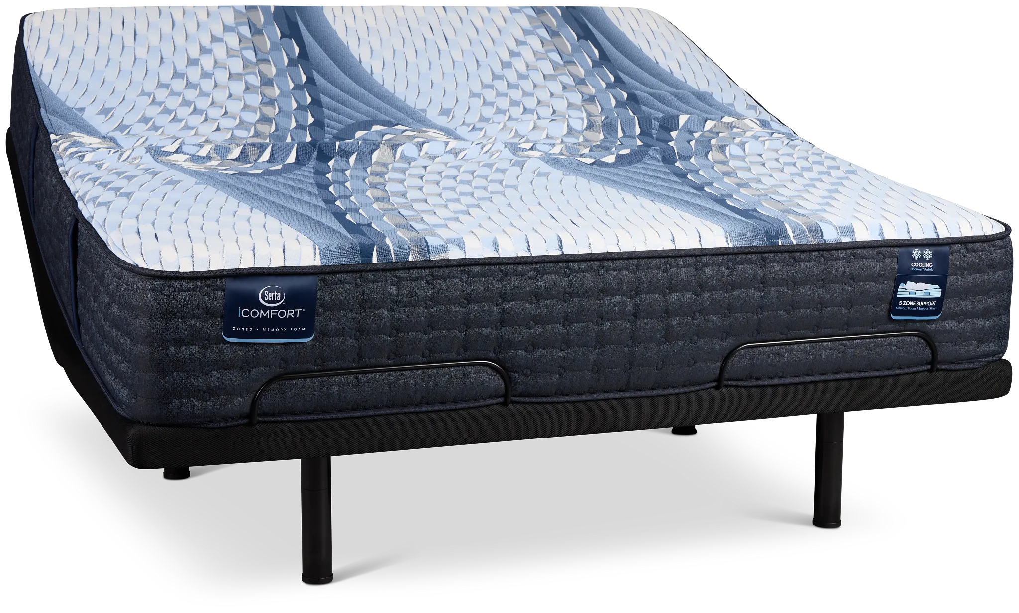 Serta Icomfort Aveda Plush Deluxe Adjustable Mattress Set