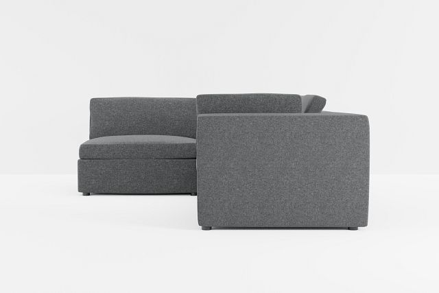 Destin Delray Dark Gray Fabric 4-piece Modular Sectional