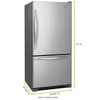 Whirlpool 322 Series Stainless Steel Bottom Freezer Refrigerator