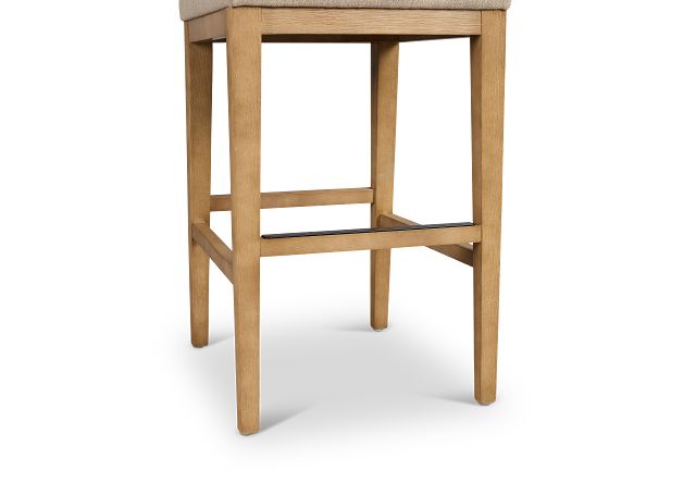 Willow Light Beige Fabric 30" Upholstered Barstool