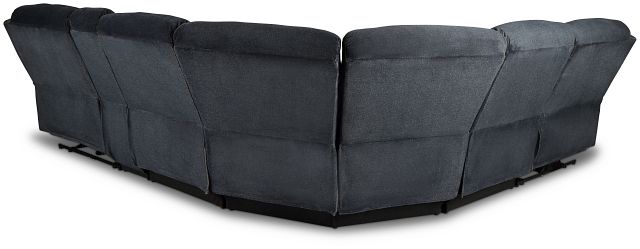 Orion Dark Gray Fabric Medium Triple Power 2-arm Sectional