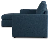 Citymod Blue Fabric Small Left Chaise Sectional With Storage Console