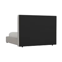 Grayton Maguire Pewter 54" Upholstered Platform Bed