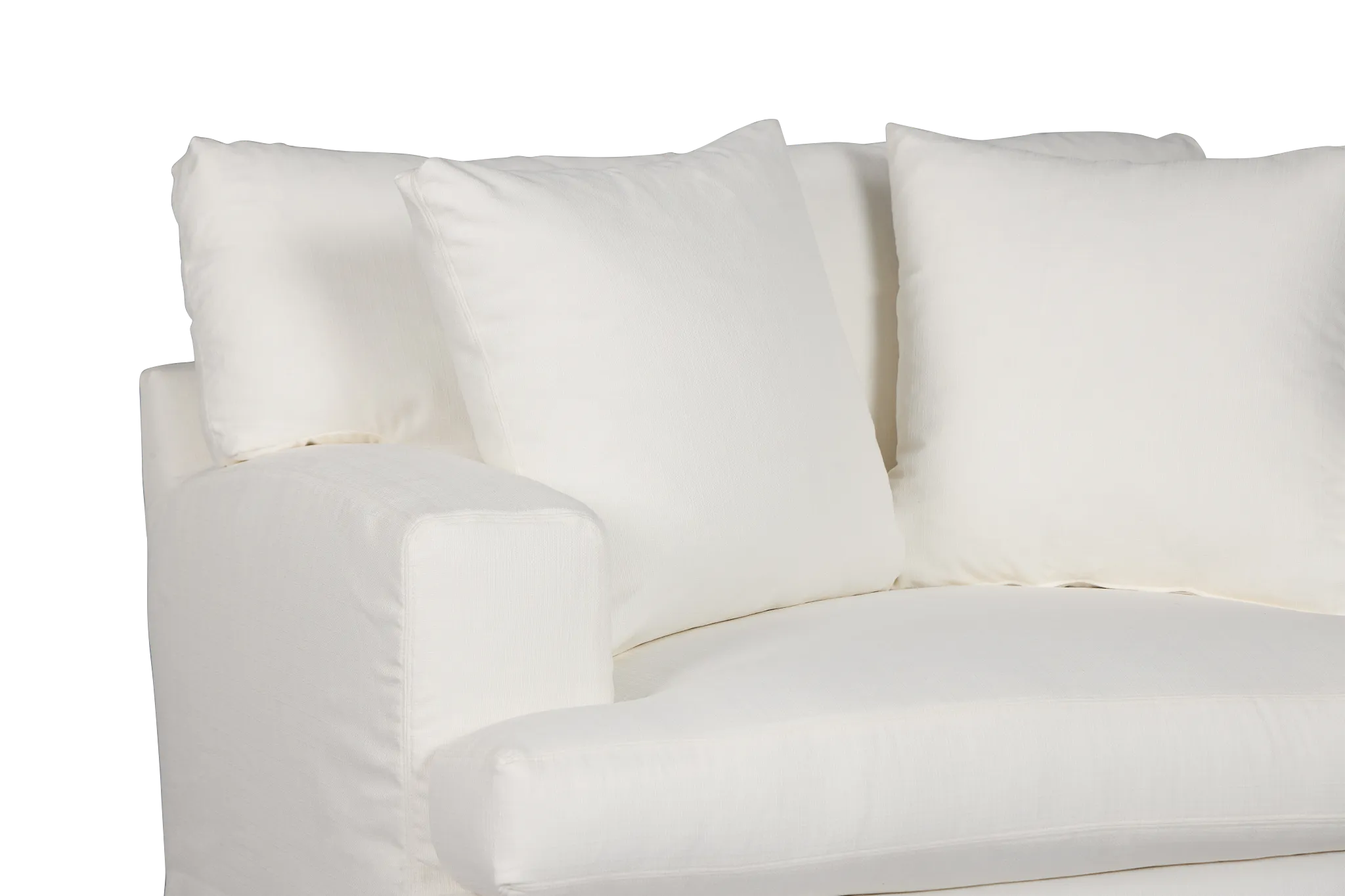 Marren White Fabric Chair