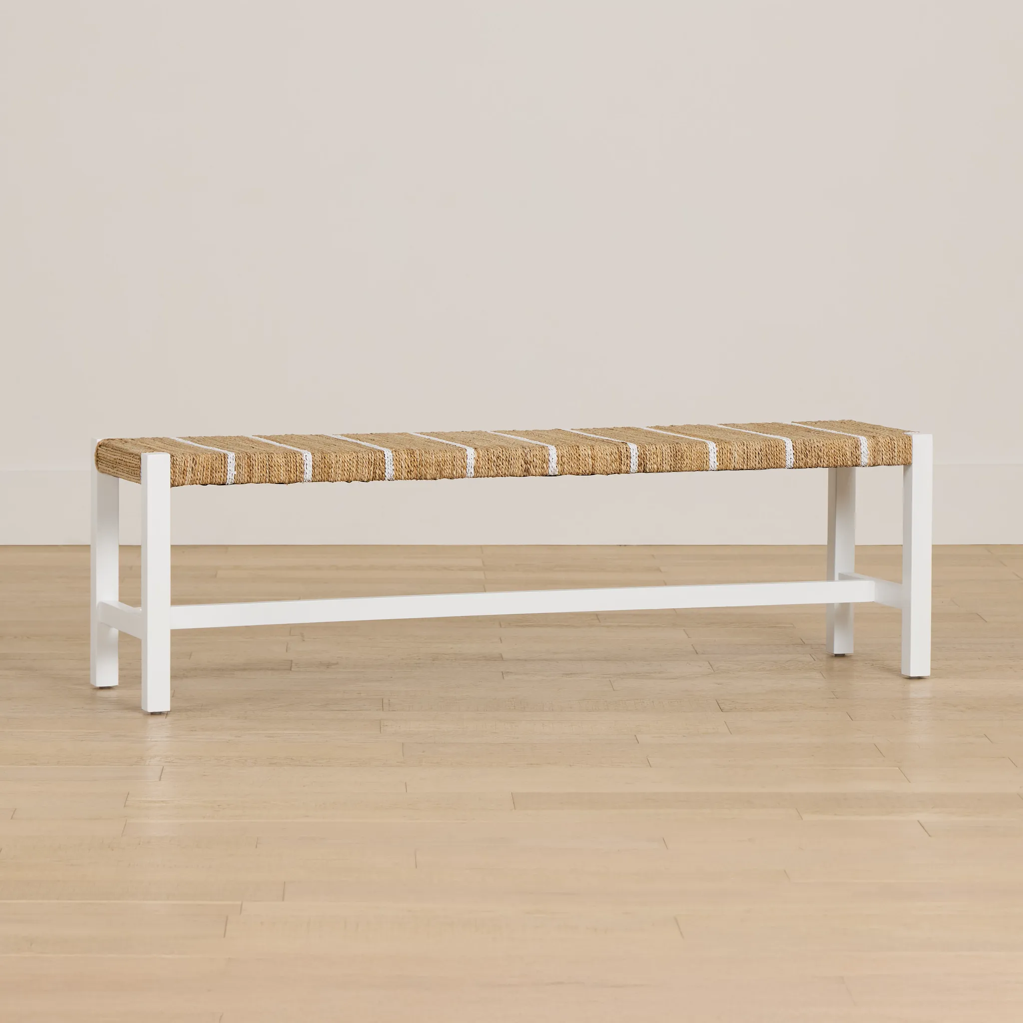 Nantucket Light Tone Woven Dining Bench