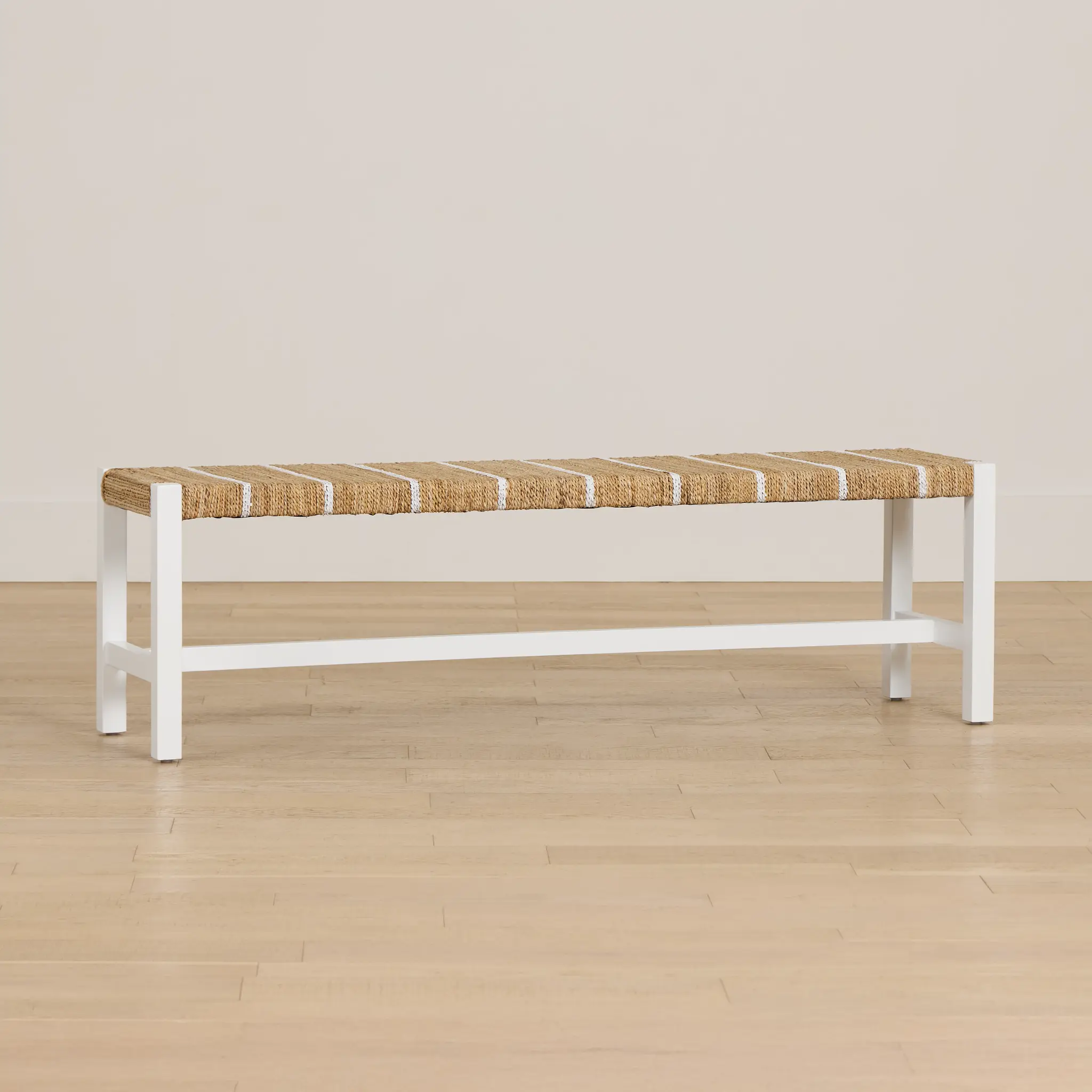 Nantucket Light Tone Woven Dining Bench Nantucket Light Tone Woven Dining Bench