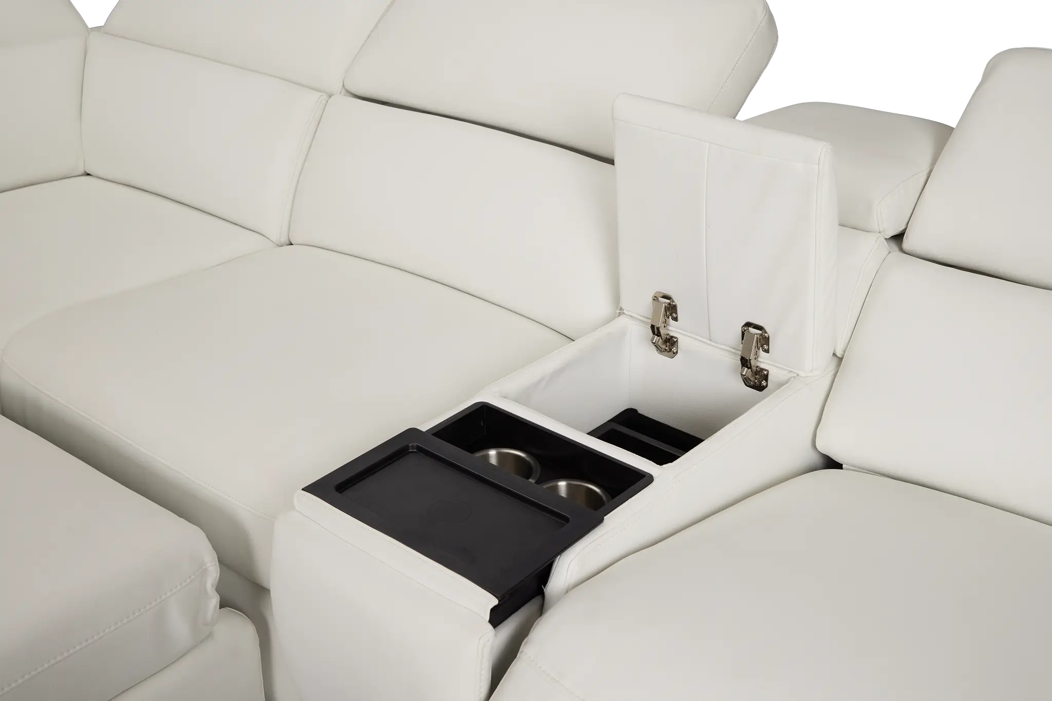 Melody White Storage Medium Left Dual Power Chaise Sleeper Sectional Melody White Storage Medium Left Dual Power Chaise Sleeper Sectional