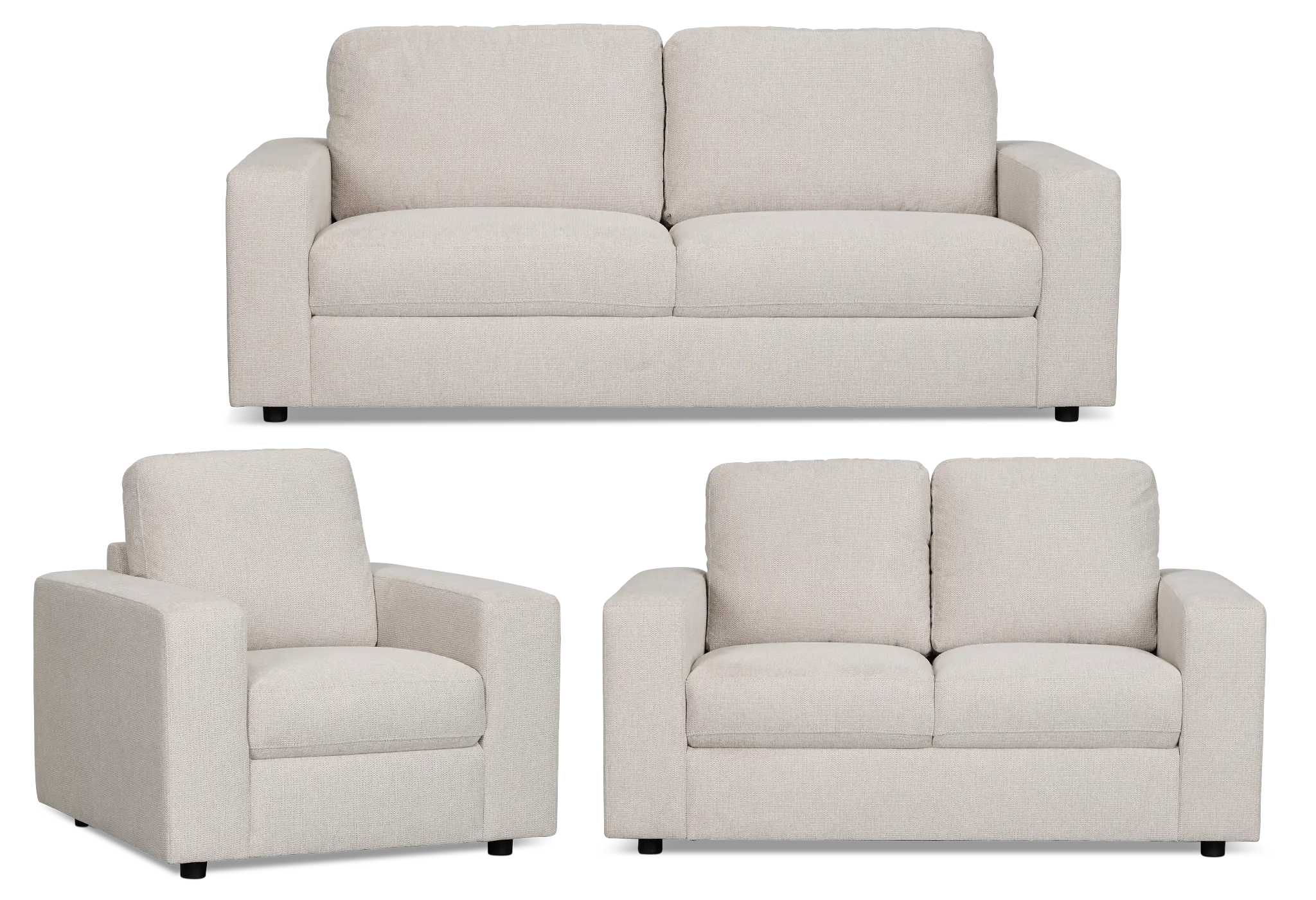 Carmen Light Beige Fabric Living Room Carmen Light Beige Fabric Living Room