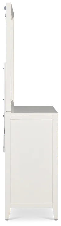 Nantucket White Dresser & Mirror