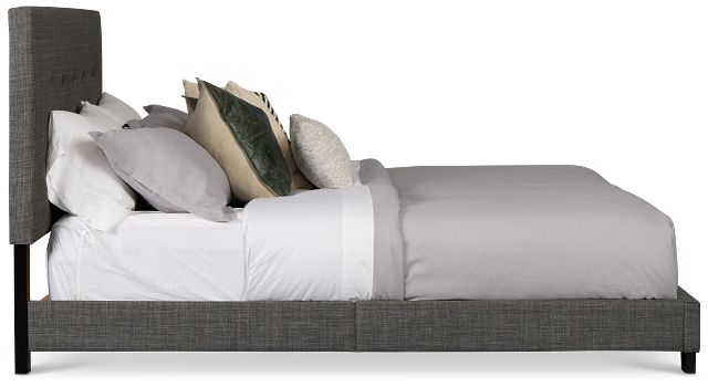 Flagler Gray Uph Panel Bed