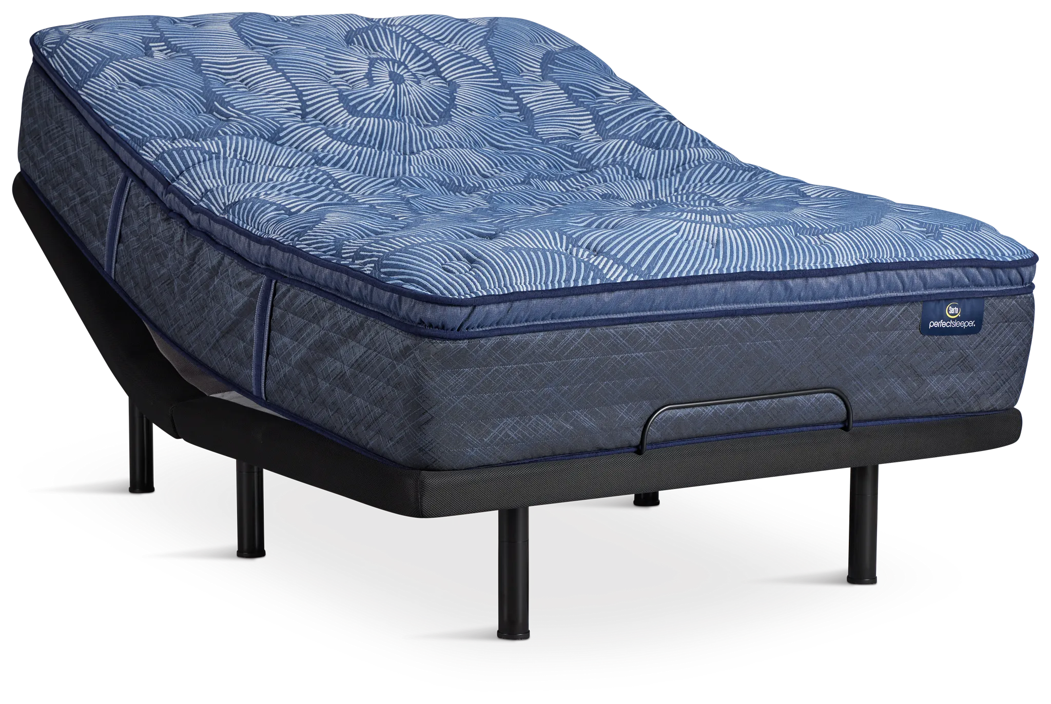 Serta Perfect Sleeper Cobalt Calm Plush Deluxe Adjustable Mattress Set