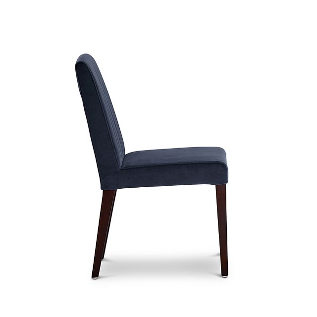 Fraser Dark Gray Velvet Upholstered Side Chair