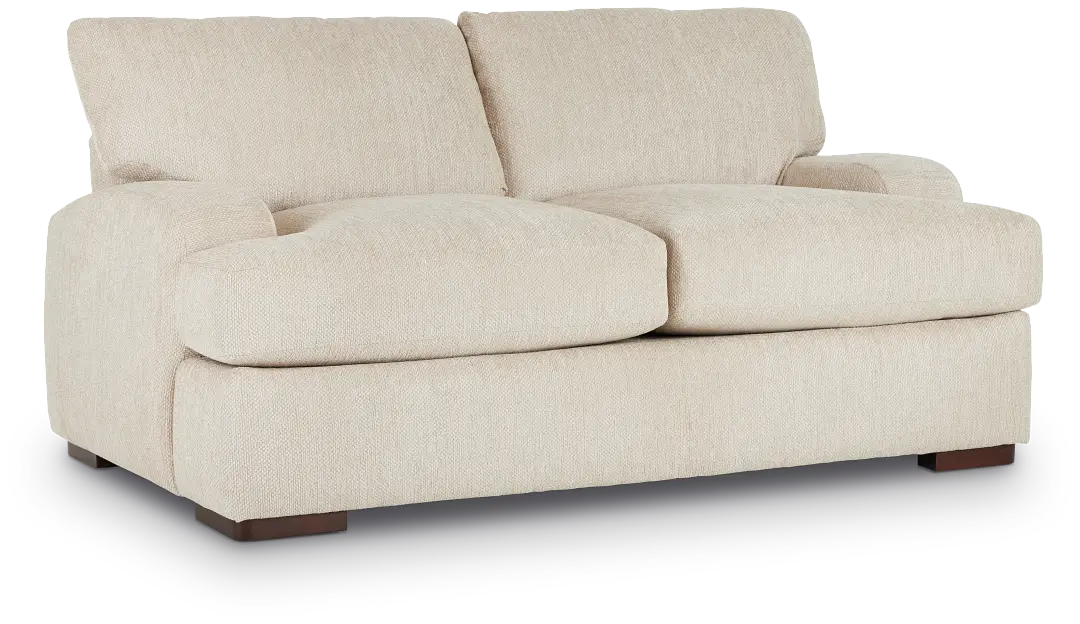 Alpha Beige Fabric Loveseat Alpha Beige Fabric Loveseat