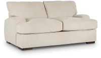 Alpha Beige Fabric Loveseat