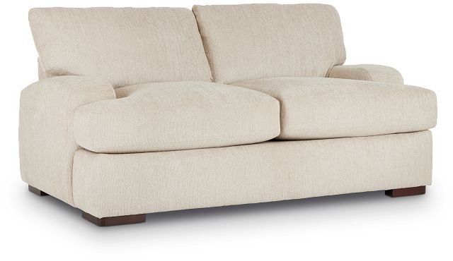 Alpha Beige Fabric Loveseat