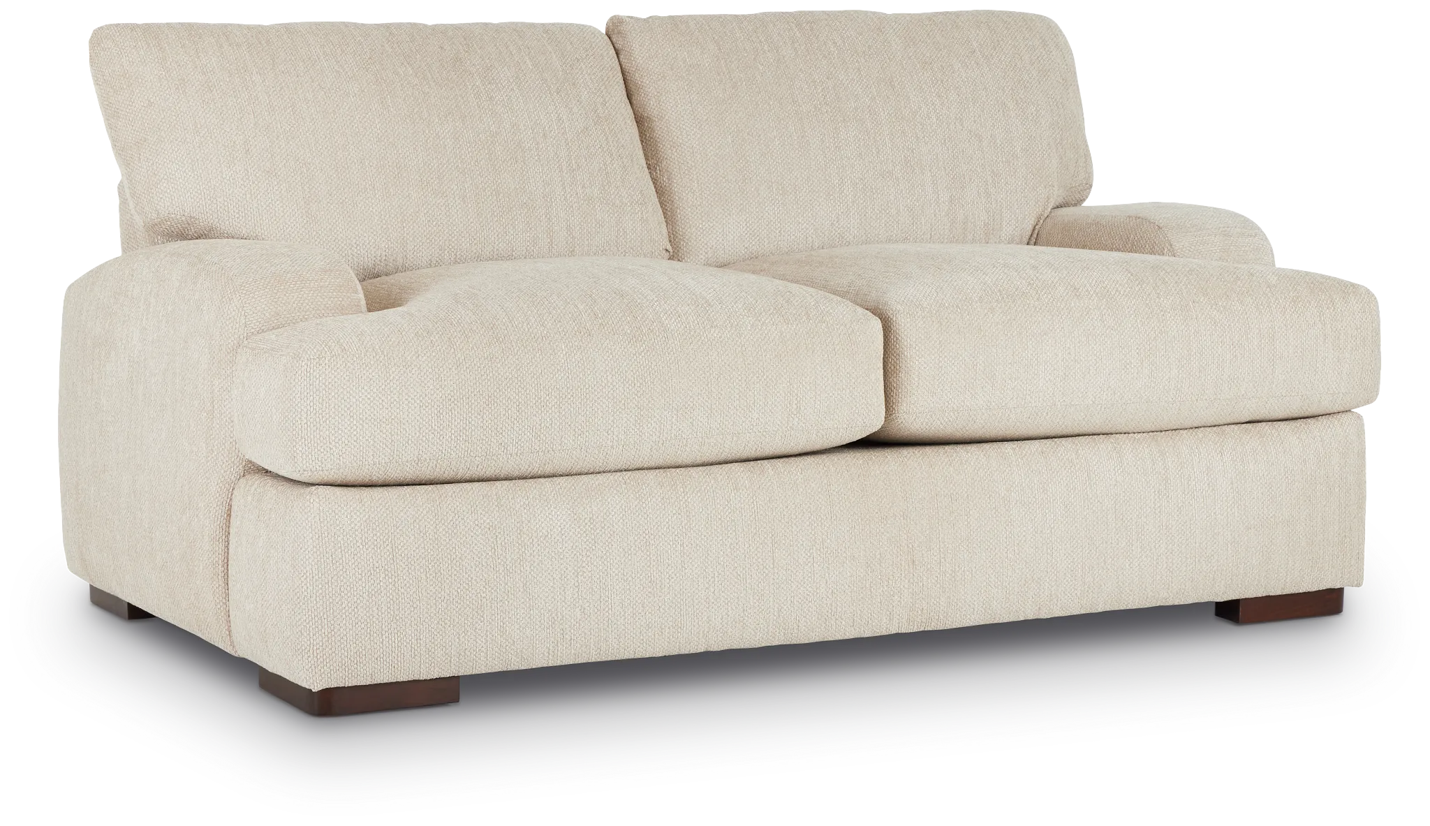 Alpha Beige Fabric Loveseat