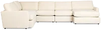 Maxwell Light Beige Fabric Large Right Chaise Sectional