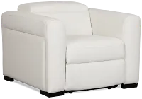 Melody White Micro Power Recliner
