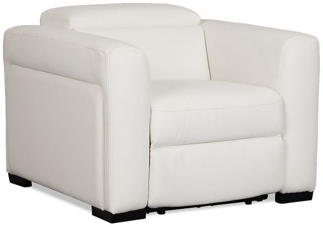 Melody White Micro Power Recliner