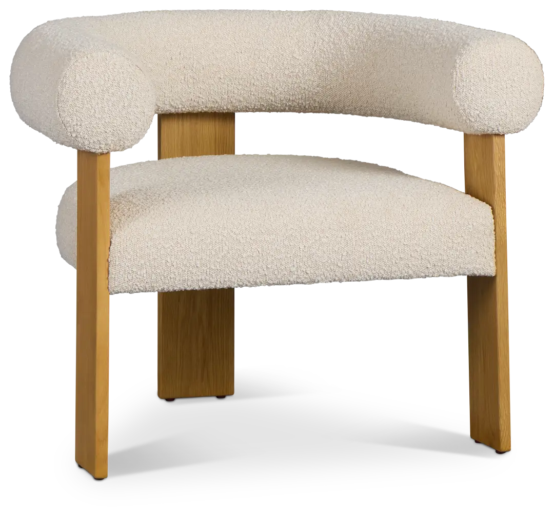 Elara White Fabric Accent Chair Elara White Fabric Accent Chair