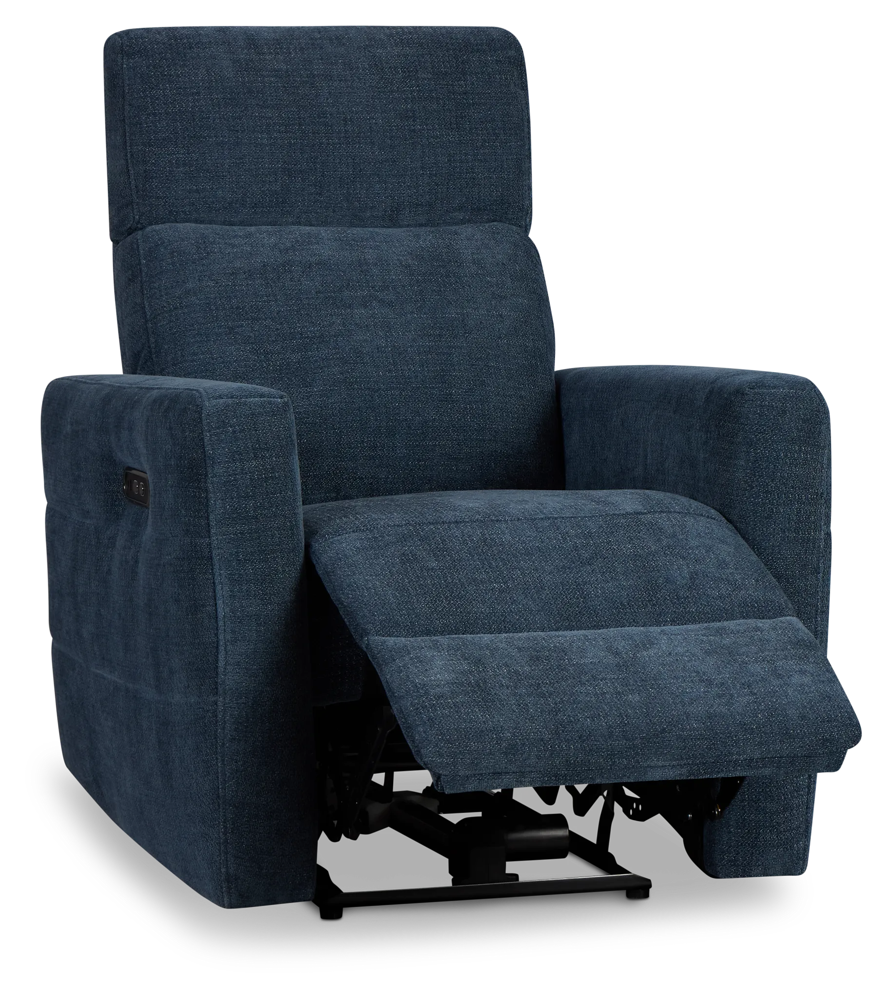 Rae Dark Blue Fabric Power Recliner